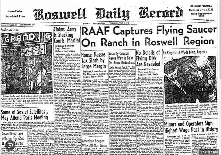 罗斯威尔事件(Roswell UFO incident)