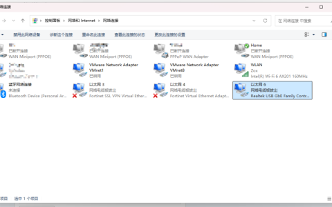Windows11 打开所有网络连接面板的方法